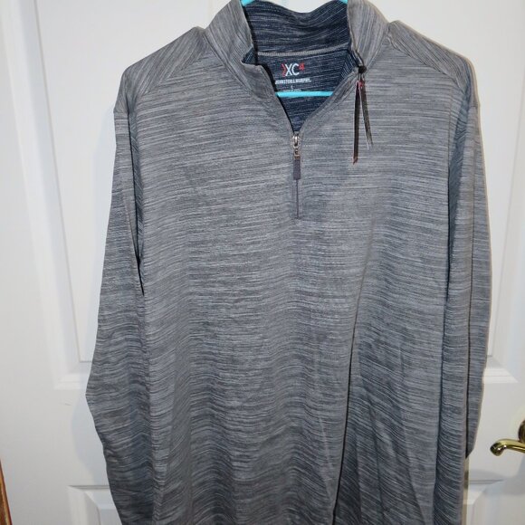 Johnston & Murphy XC4 Quarter Zip Pullover Large L Gray NWT - Picture 1 of 5